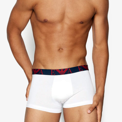Emporio Armani Trunk – White & Navy Waistband