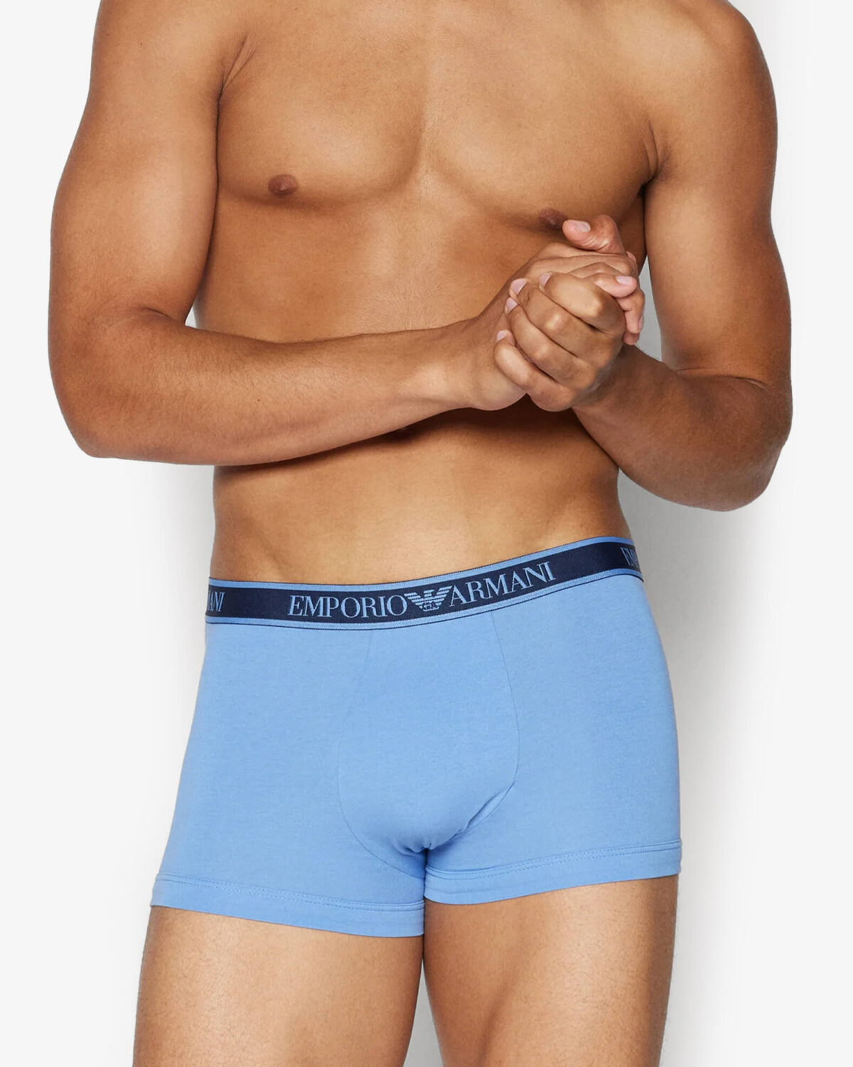 Emporio Armani Trunk – Sky Blue & Navy Waistband