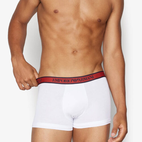 Emporio Armani Trunk – White & Red Waistband